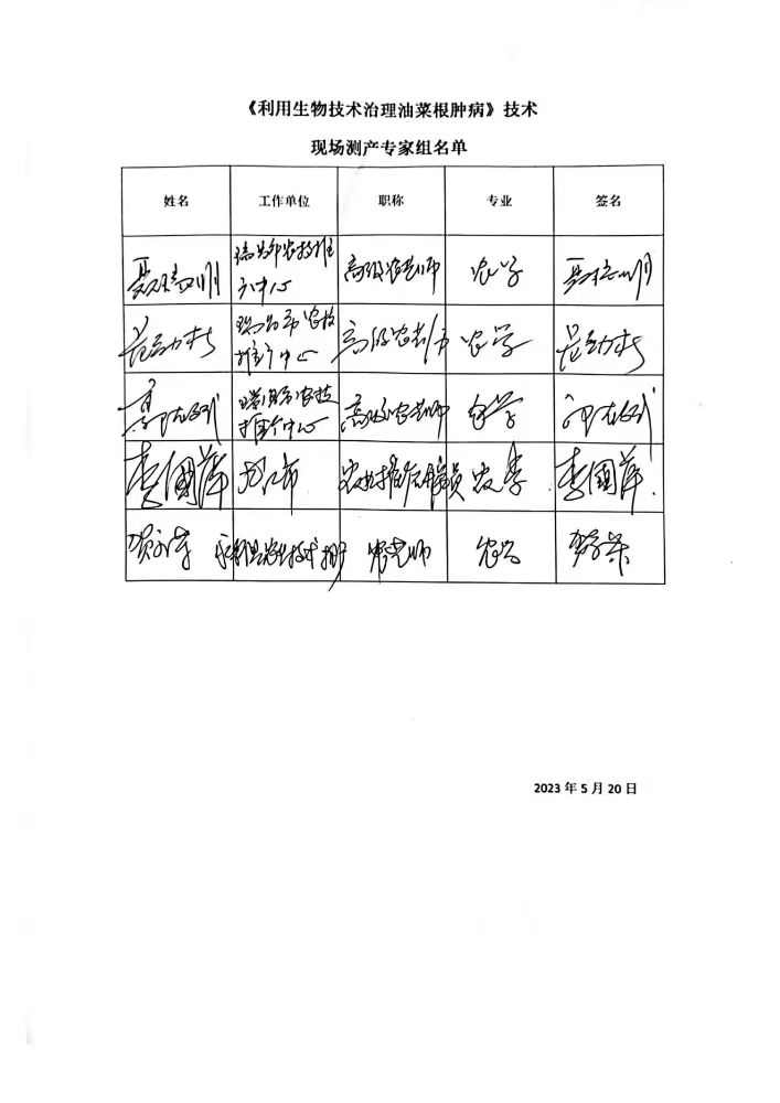 九江農(nóng)科院江滿霞2022-2023利用生物技術治理油菜根腫病測產(chǎn)測效報告。_01.jpg